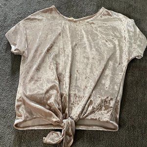 Velvet Cropped Shirt